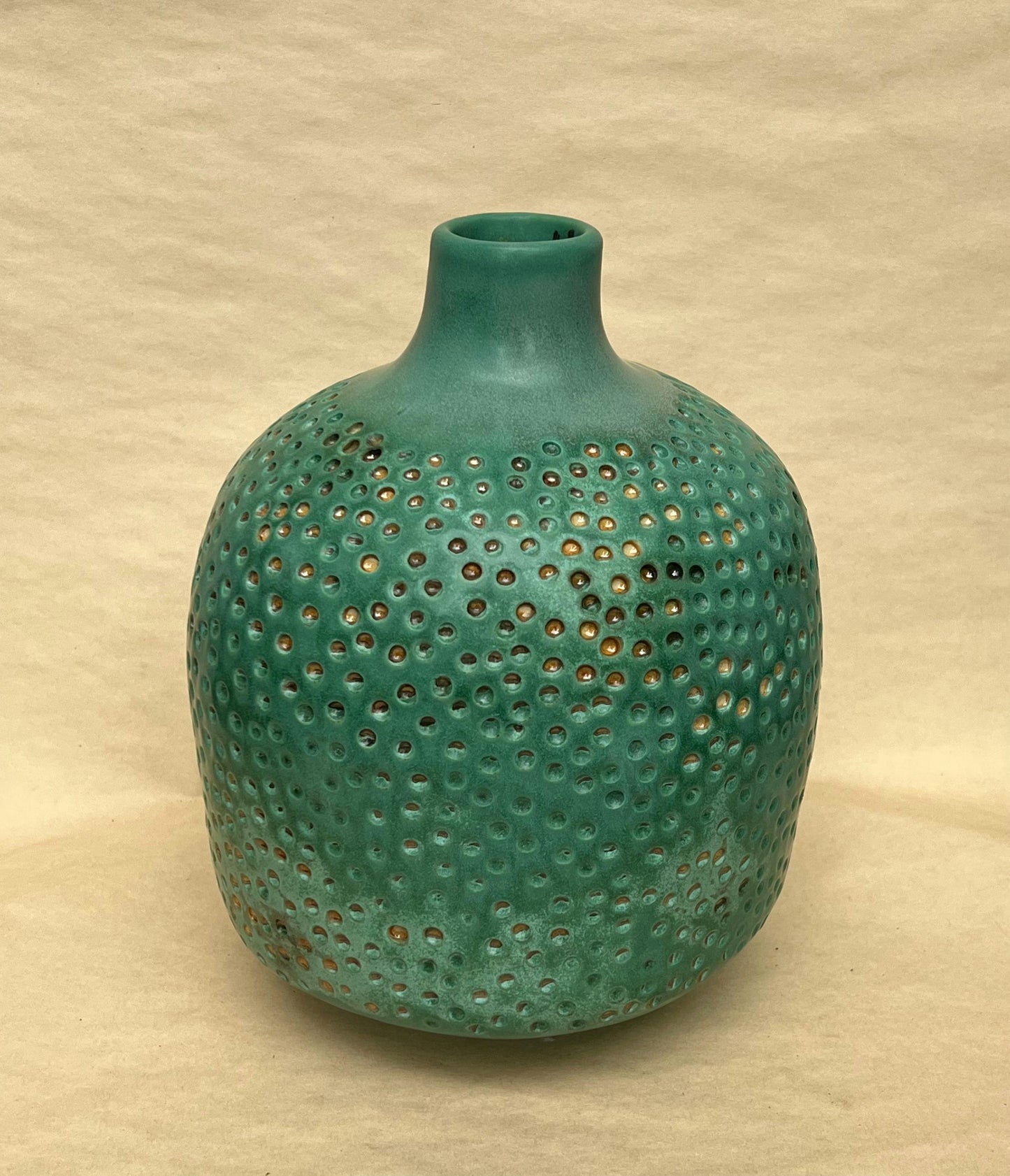 Turquoise textured jug vase